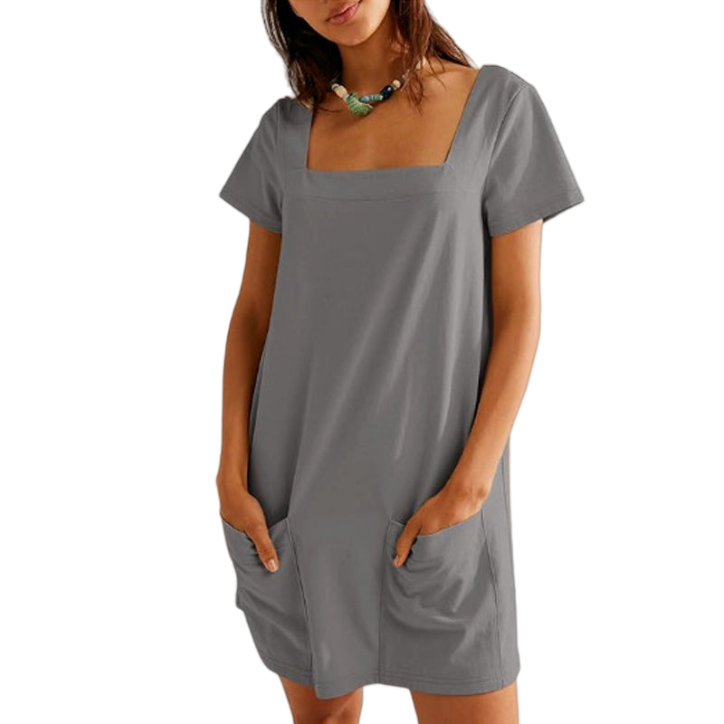 Casual Pocket Shift Dress