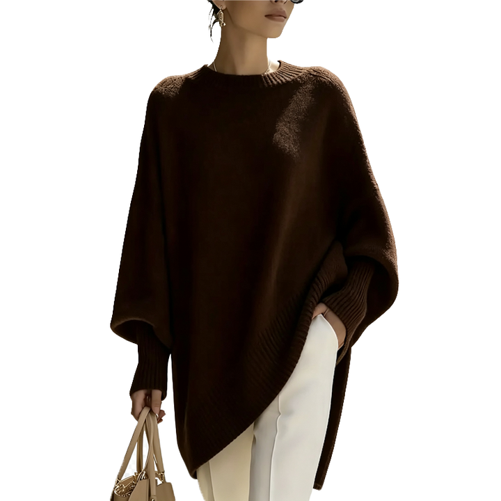 Oversized Knit Poncho Sweater
