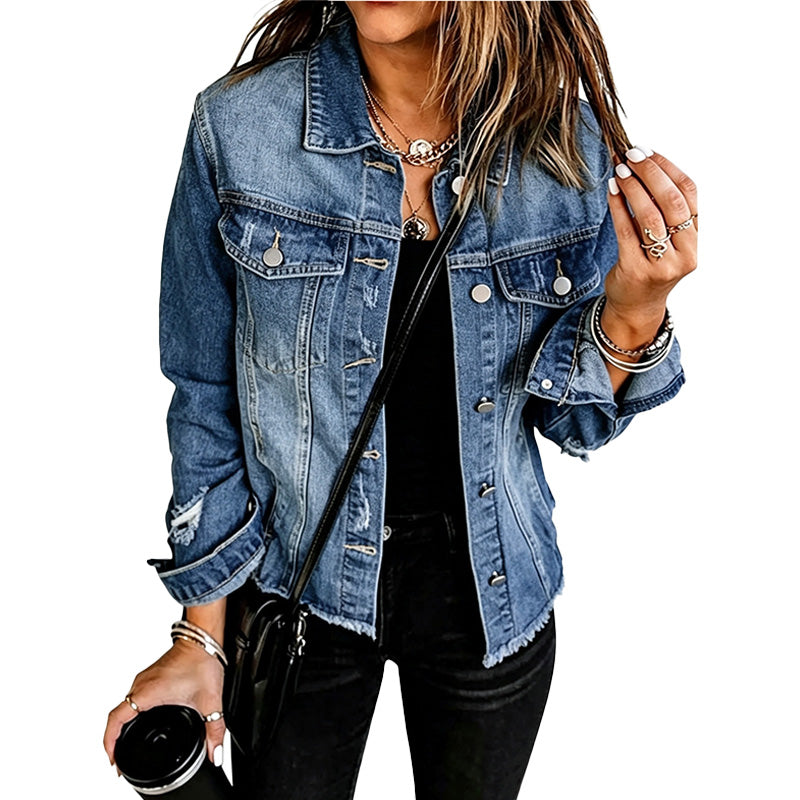 Distressed Denim Jacket