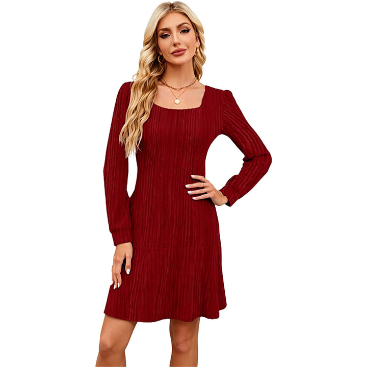 Ribbed Knit Fit & Flare Dress