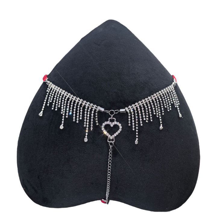 Rhinestone Fringe Thong