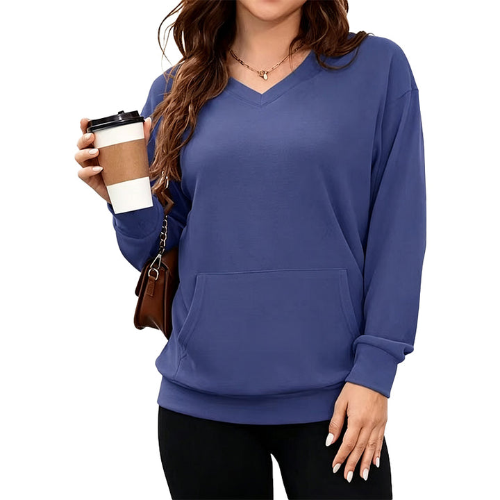 Relaxed V-Neck Sweatshirt