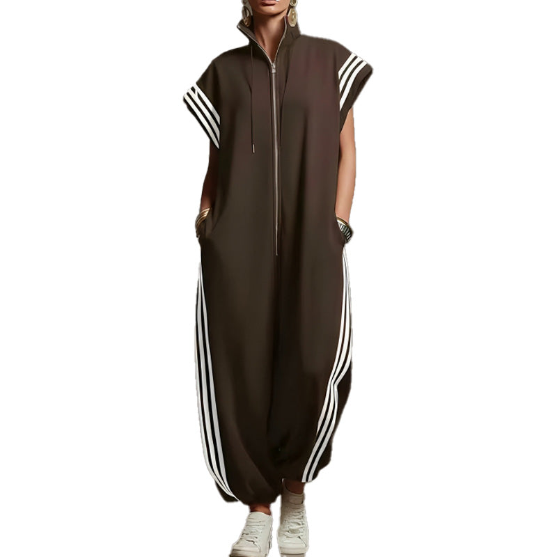 Women's Sporty Zip-Up Jumpsuit