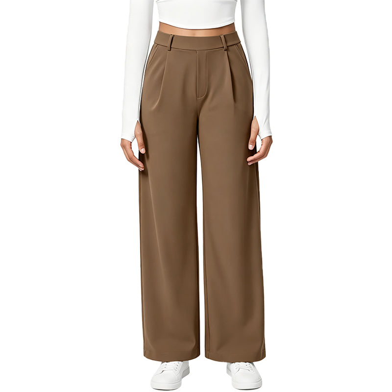 High Rise Wide Leg Tailored Pants