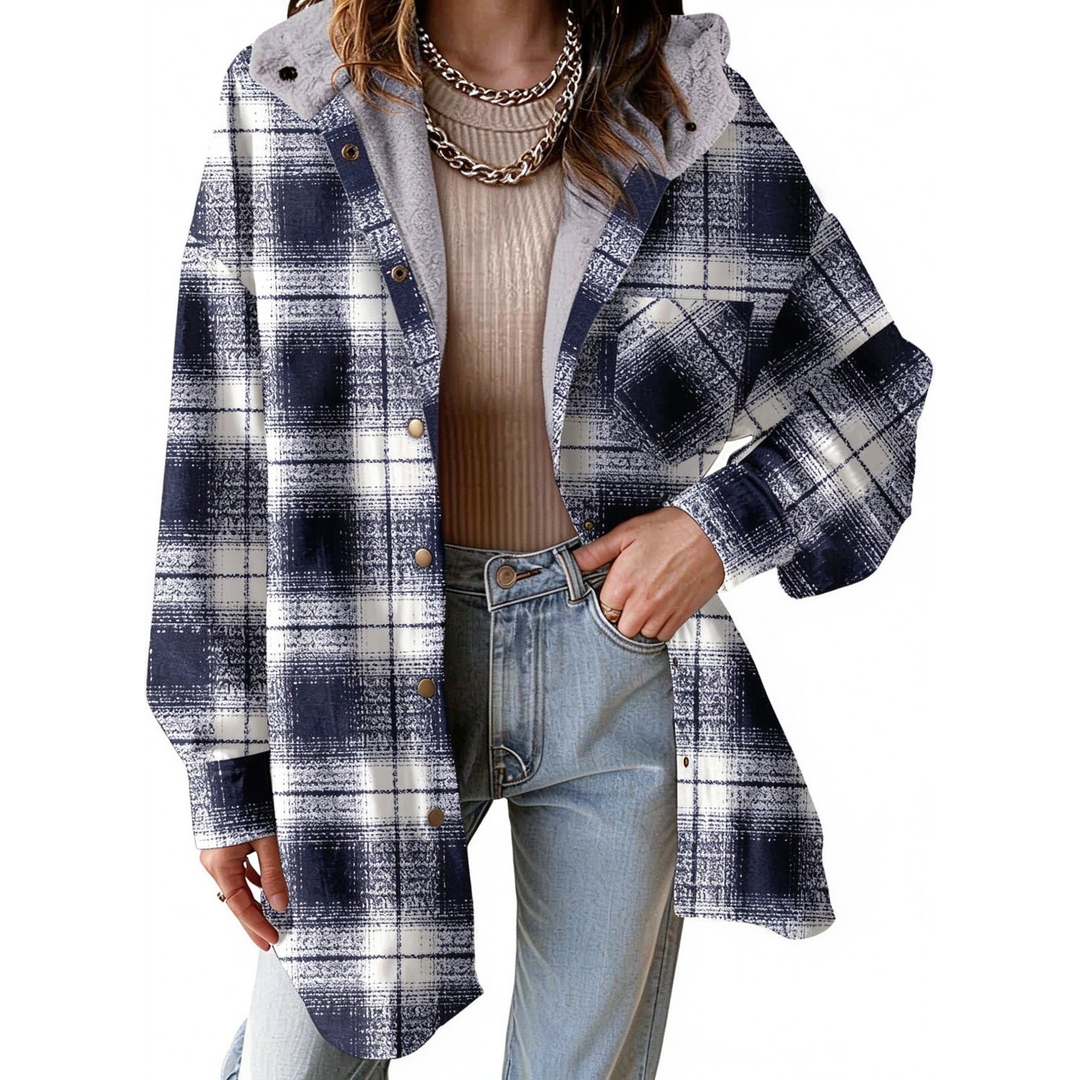 Casual Flannel-Inspired Shirt Jacket