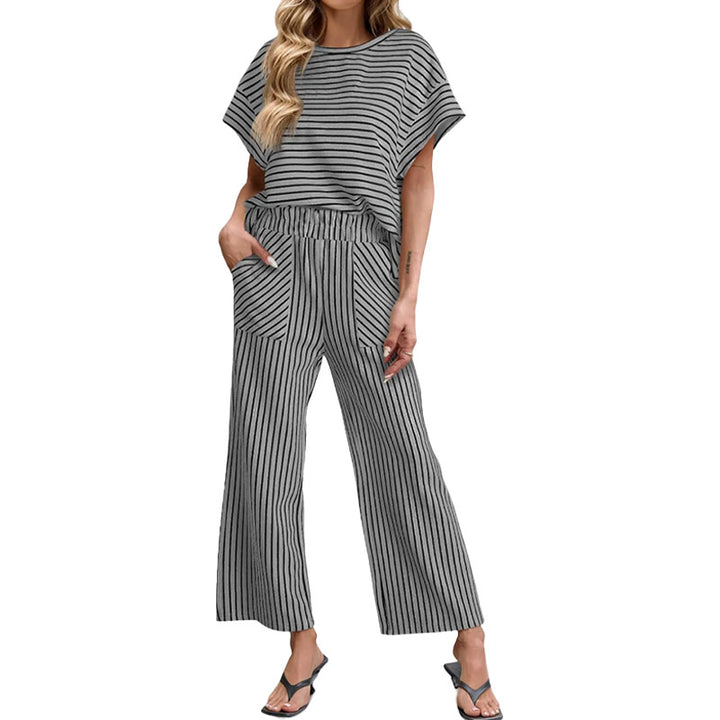 Striped Two-Piece Lounge Set