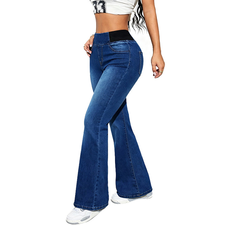 High Waist Stretch Flare Jeans