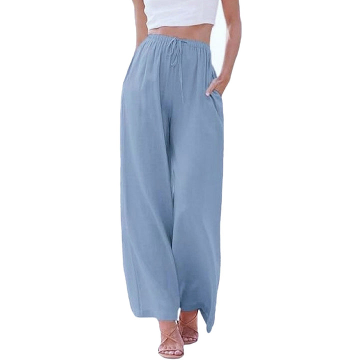 Linen Blend Wide Leg Pants