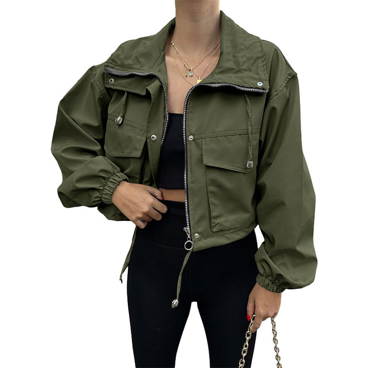 Utility Cropped Zip Jacket