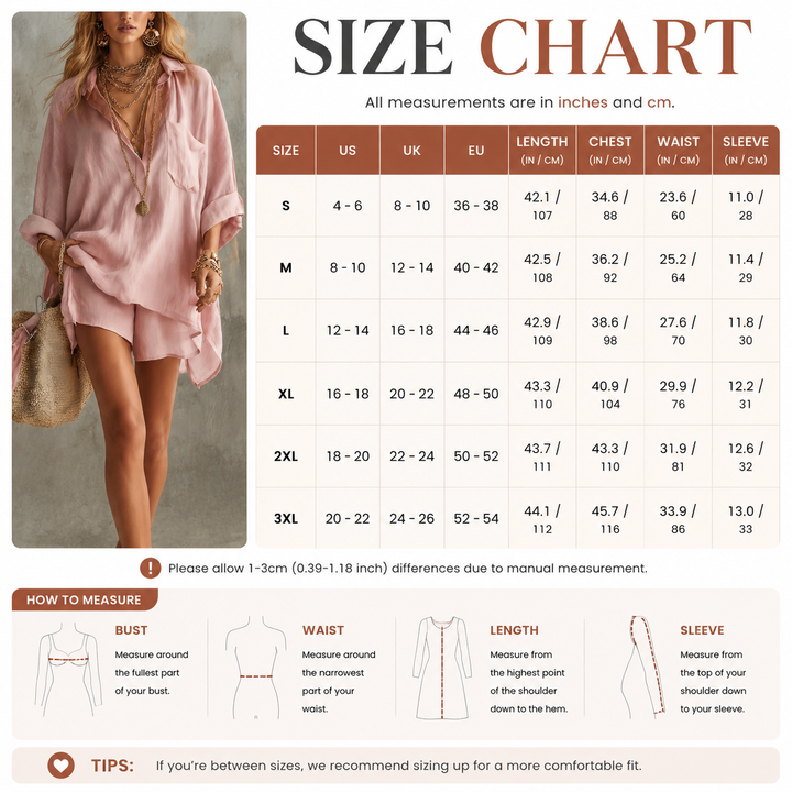 Relaxed Button Down Shorts Set