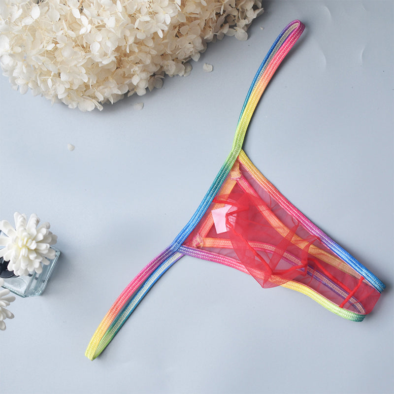 Women's transparent mesh thong