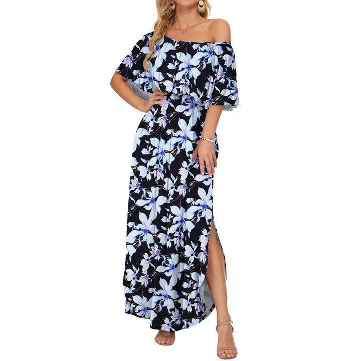 Floral Off Shoulder Maxi Dress