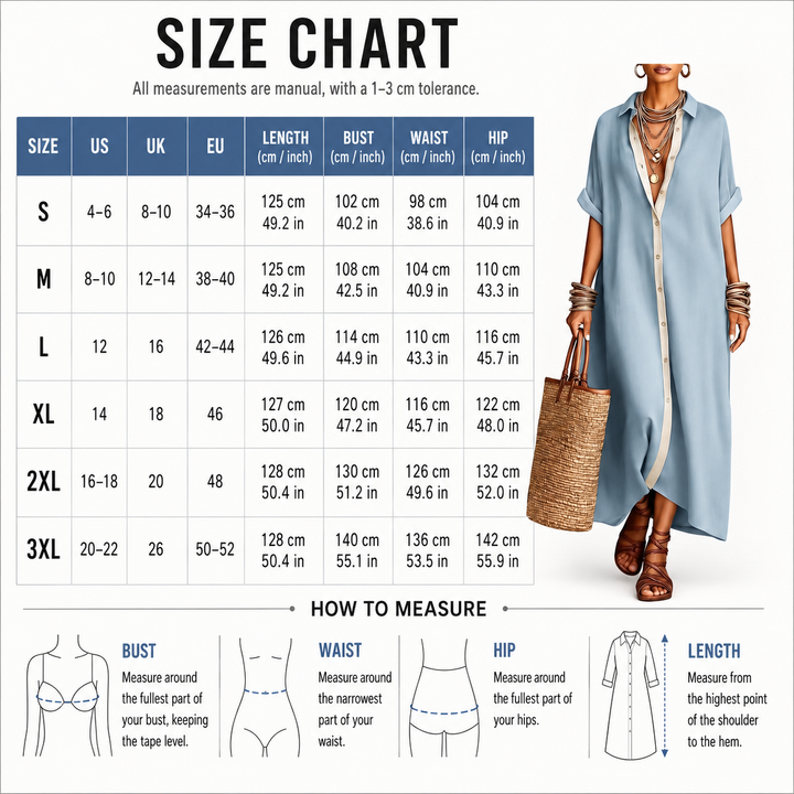 Relaxed Button Front Maxi Dress