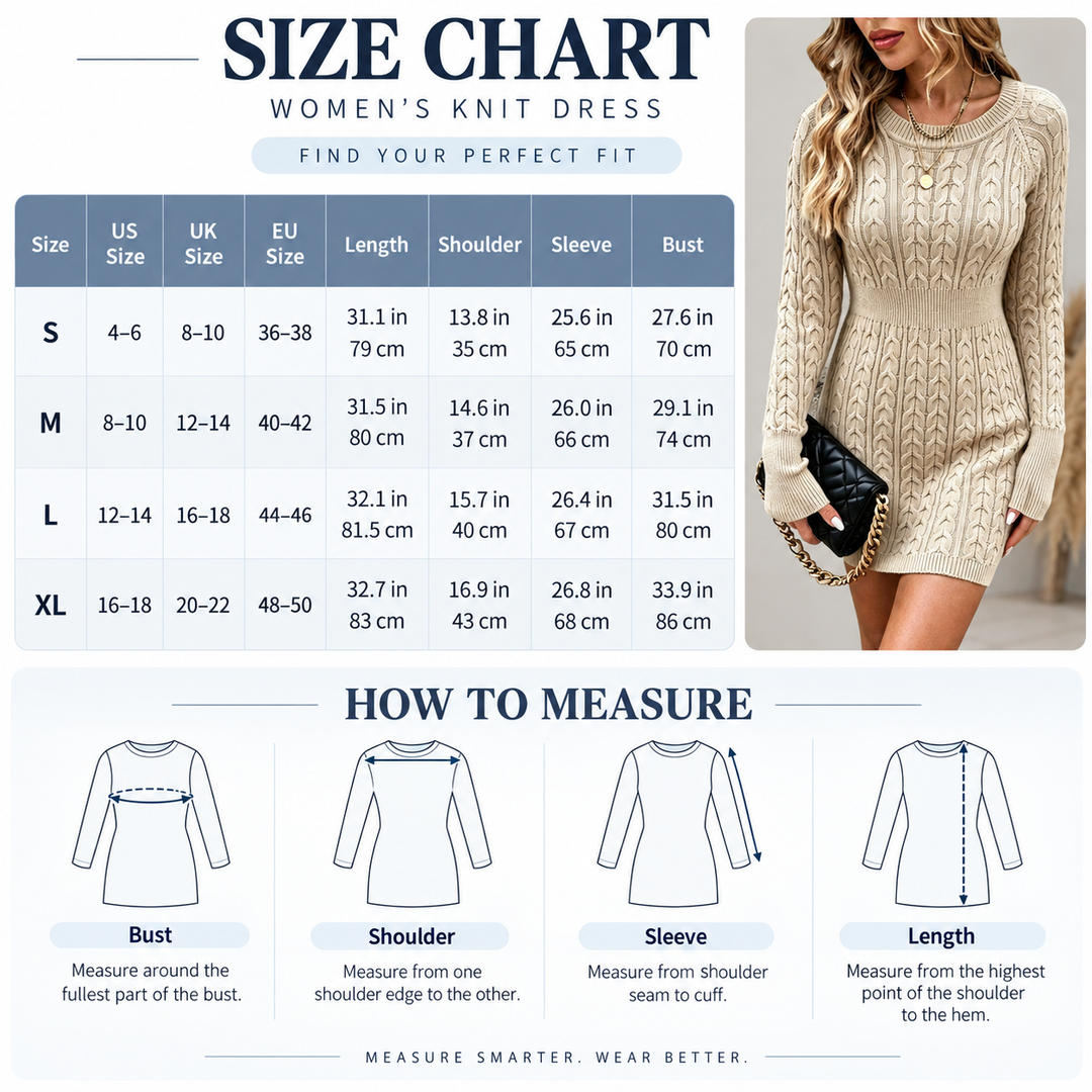 Cable Knit Sweater Dress