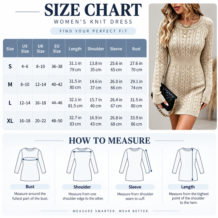 Cable Knit Sweater Dress