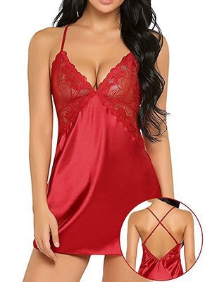 Lace and Silk Nightgown