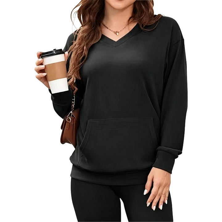 Relaxed V-Neck Sweatshirt