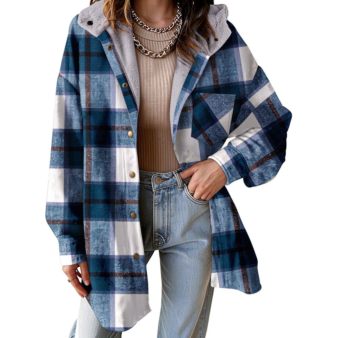 Casual Flannel-Inspired Shirt Jacket