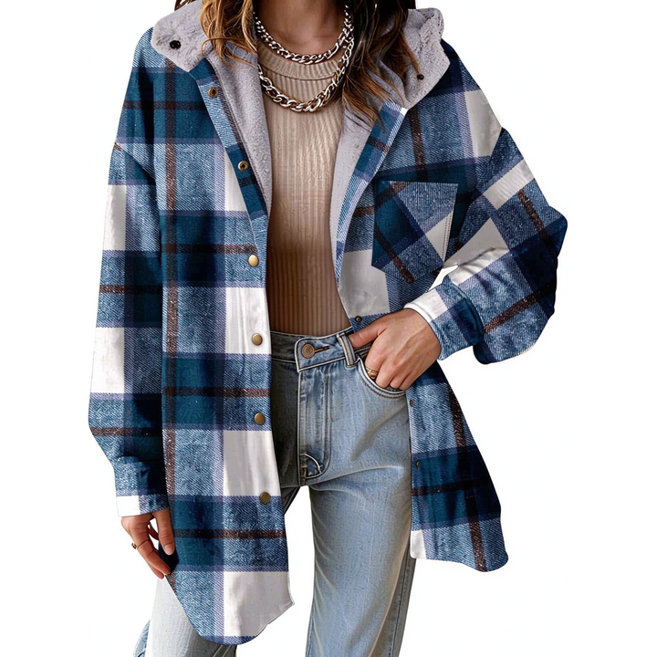 Casual Flannel-Inspired Shirt Jacket