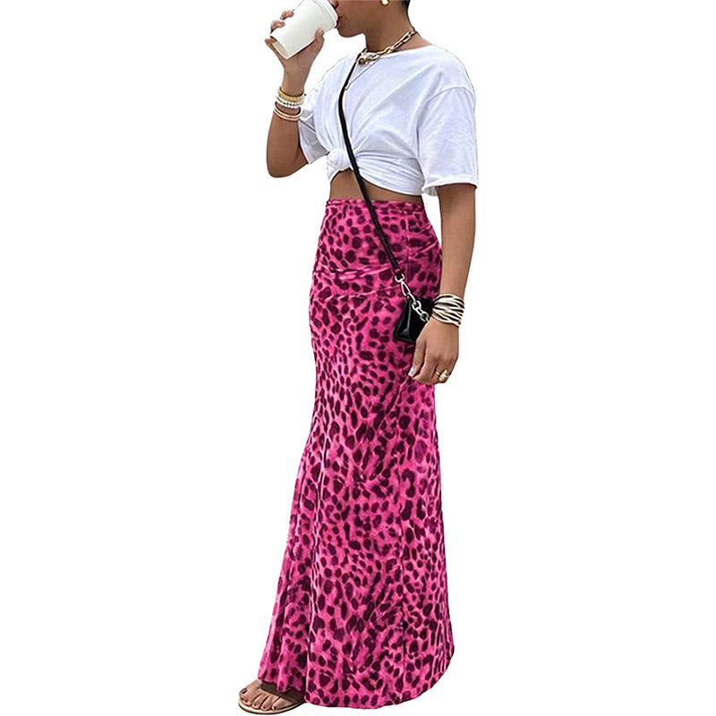 Relaxed Leopard Print Skirt