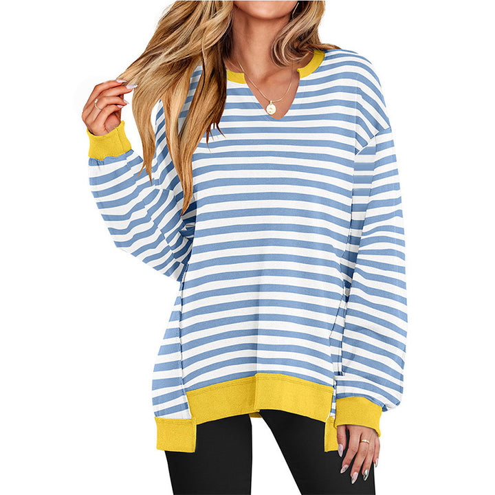 Relaxed V Neck Oversized Sweatshirt