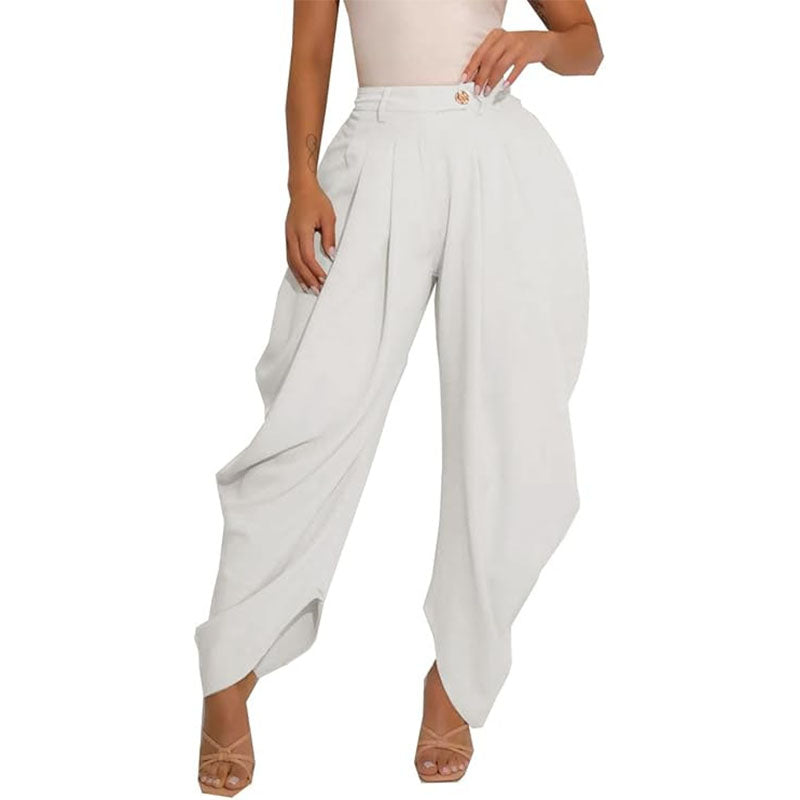 High Waisted Pleated Wide Leg Pants