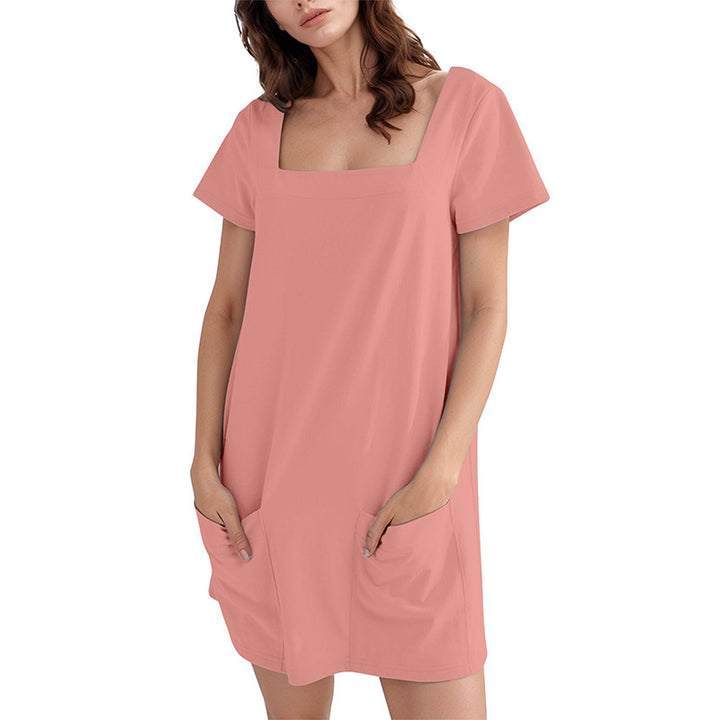 Casual Pocket Shift Dress