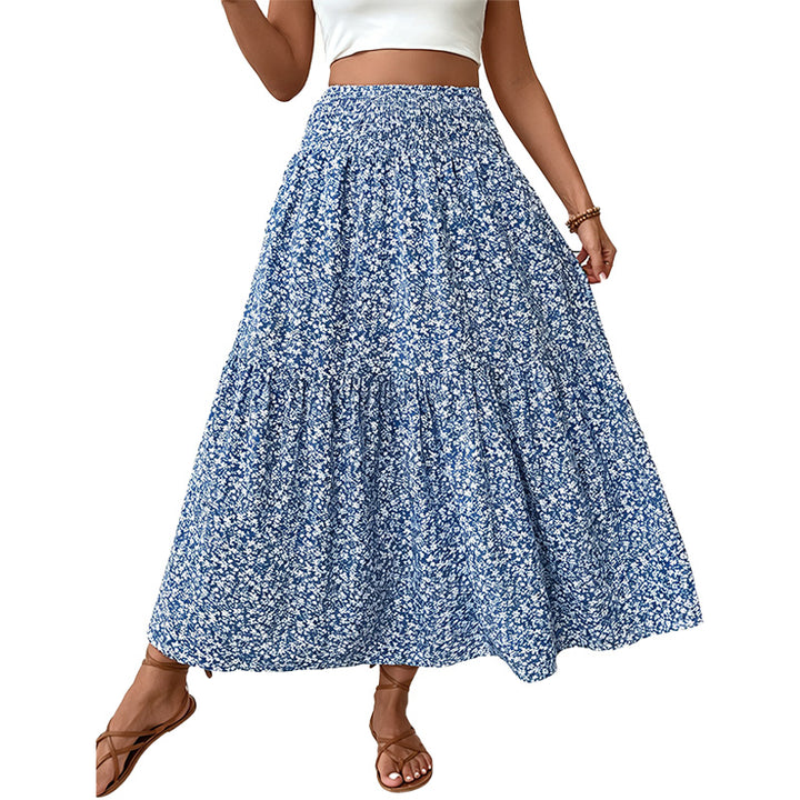 Floral Tiered Maxi Skirt