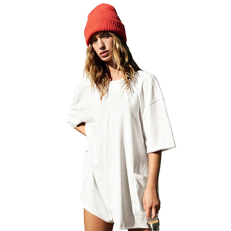 Oversized Short Sleeve Romper