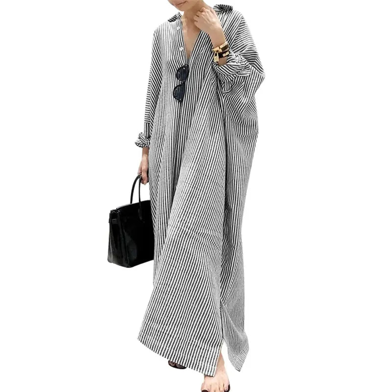 Striped Relaxed Maxi Dress