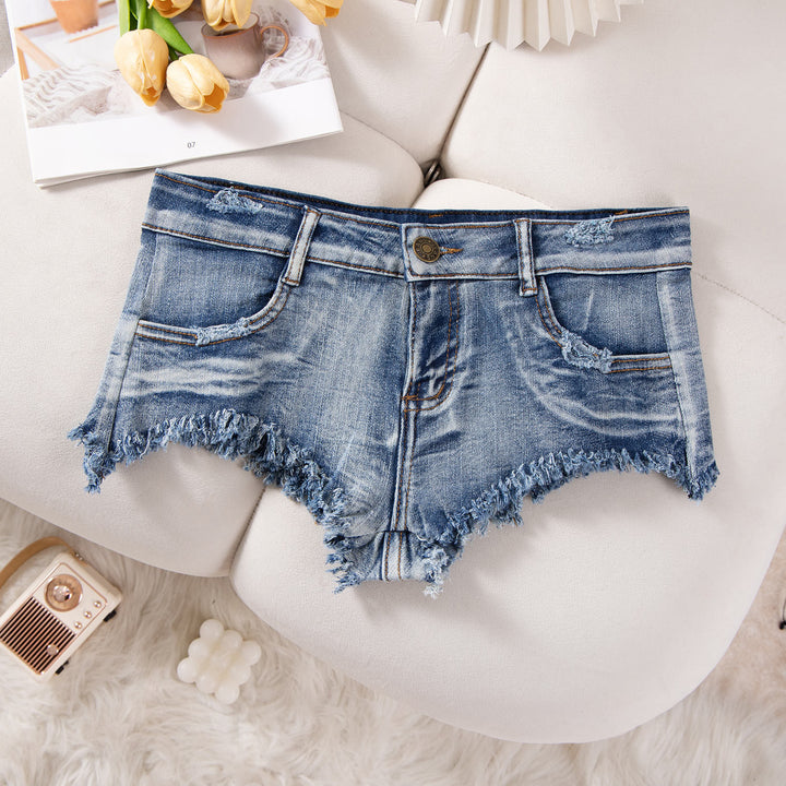 Casual Low Rise Denim Shorts