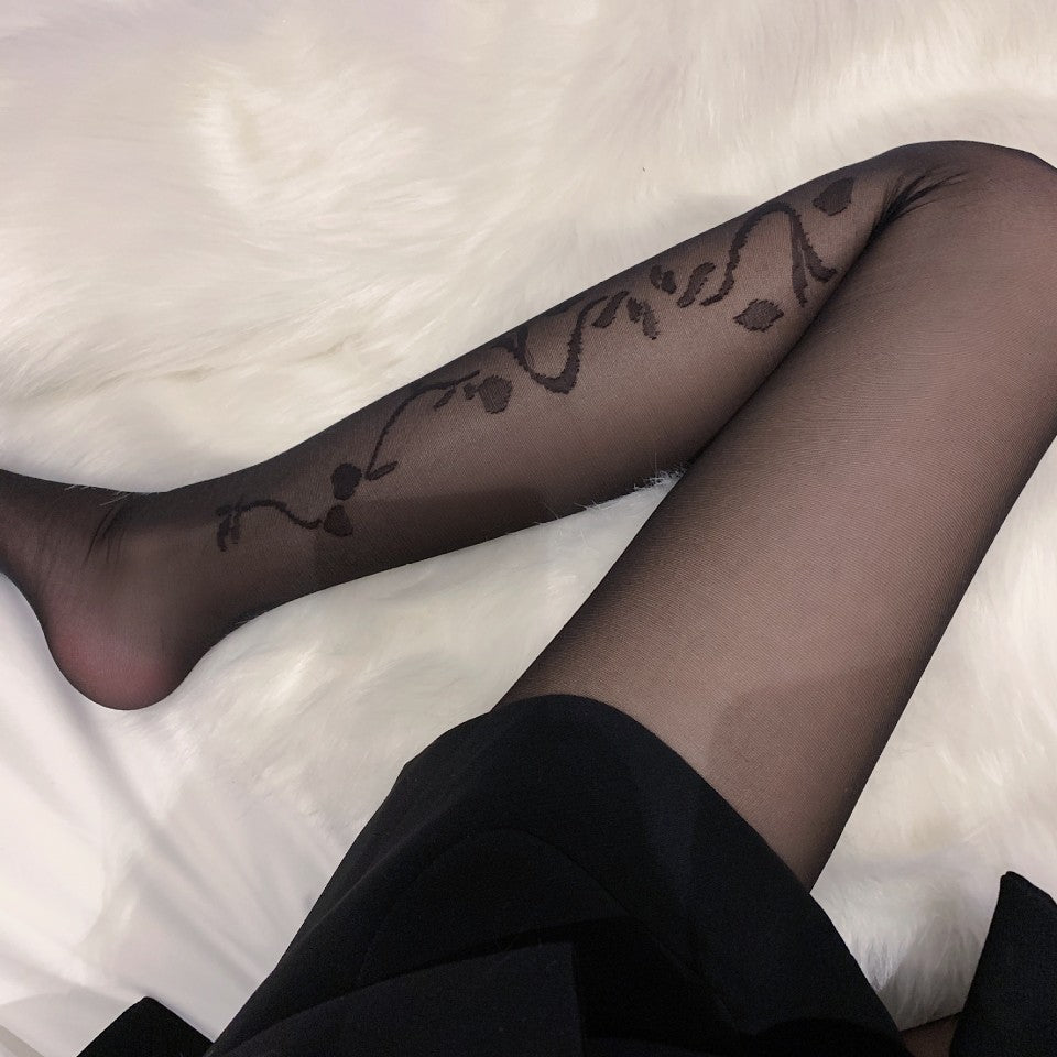 Embroidered Jacquard Stockings