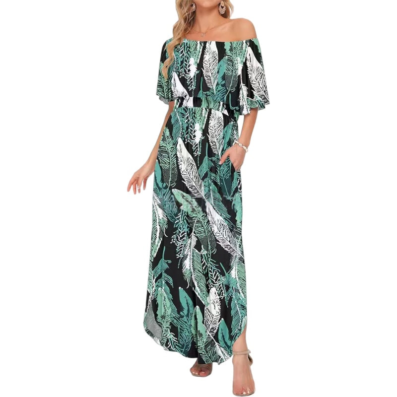Floral Off Shoulder Maxi Dress