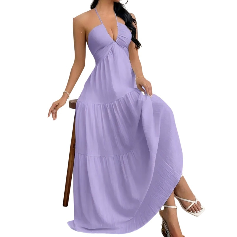 Halter Tiered Maxi Dress