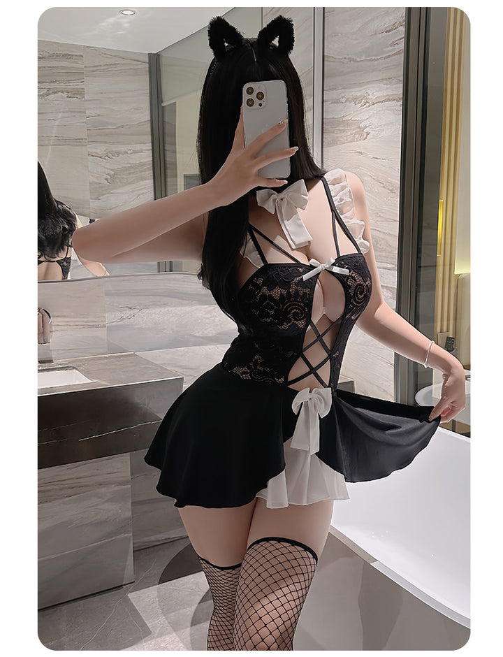 Playful Cat Style Bodycon Dress
