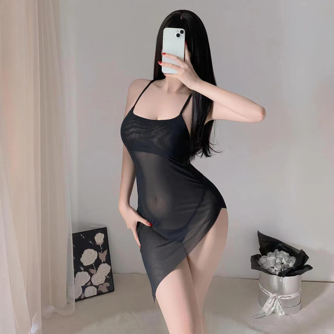 Sexy Sheer Slip Dress for Women – Spaghetti Strap Lightweight Nightgown Lingerie