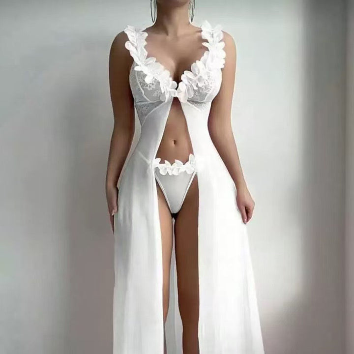 Women’s Floral Lace Split Maxi Nightdress