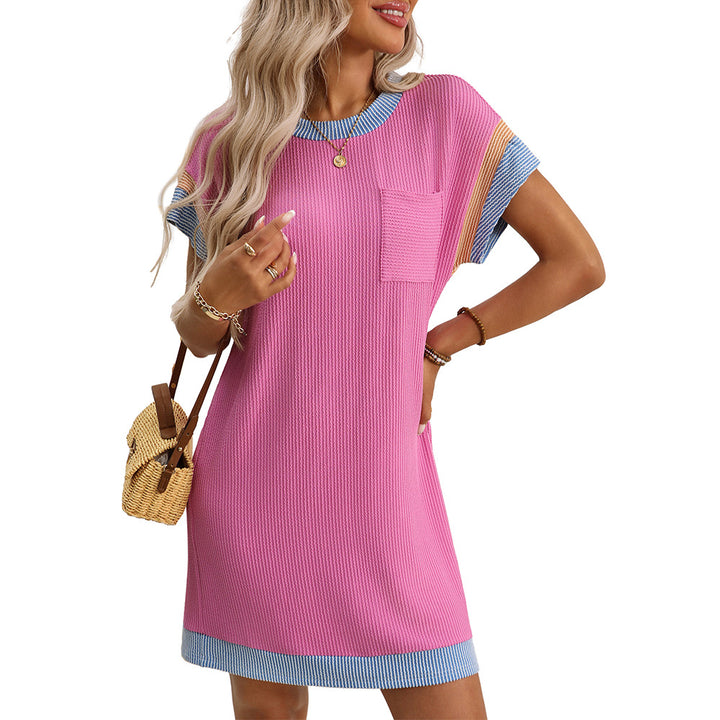 Textured Pocket Mini Dress