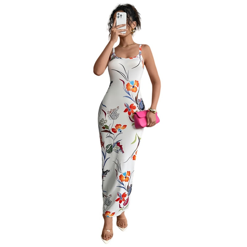 Floral Bodycon Maxi Dress