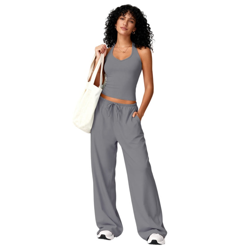 Casual Wide Leg Lounge Set