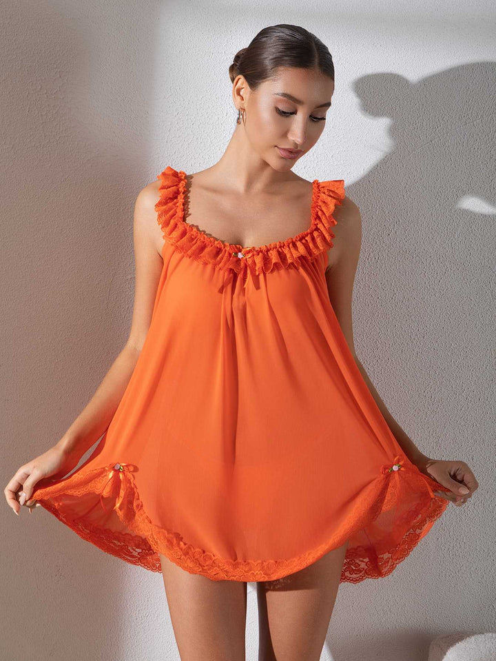 Lace Trim Babydoll Sleep Dress
