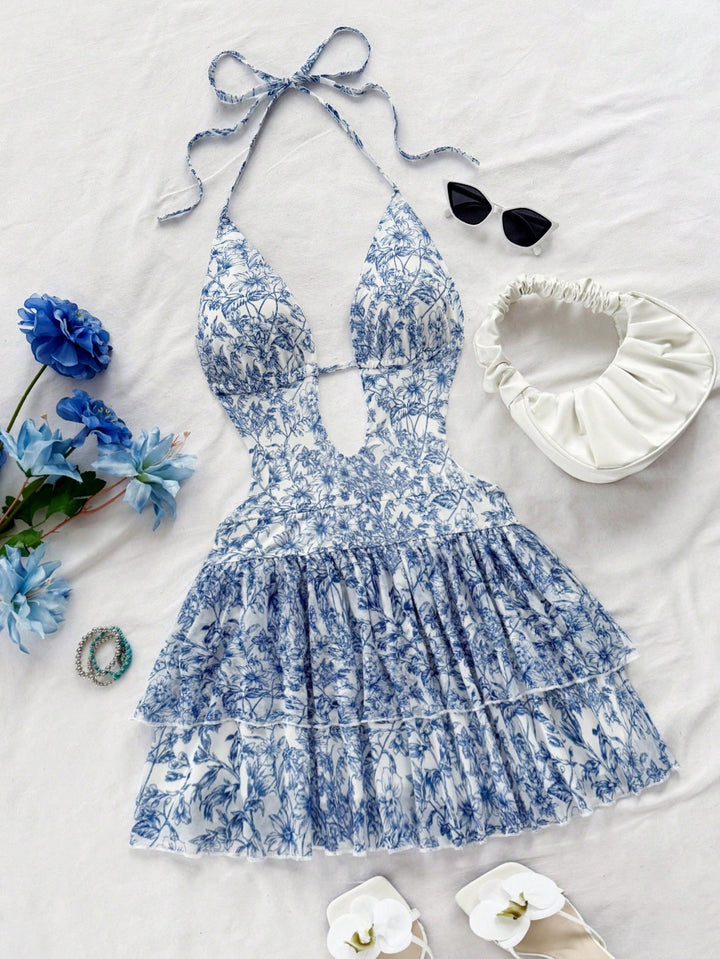 Tie Back Halter Summer Bodycon Dress