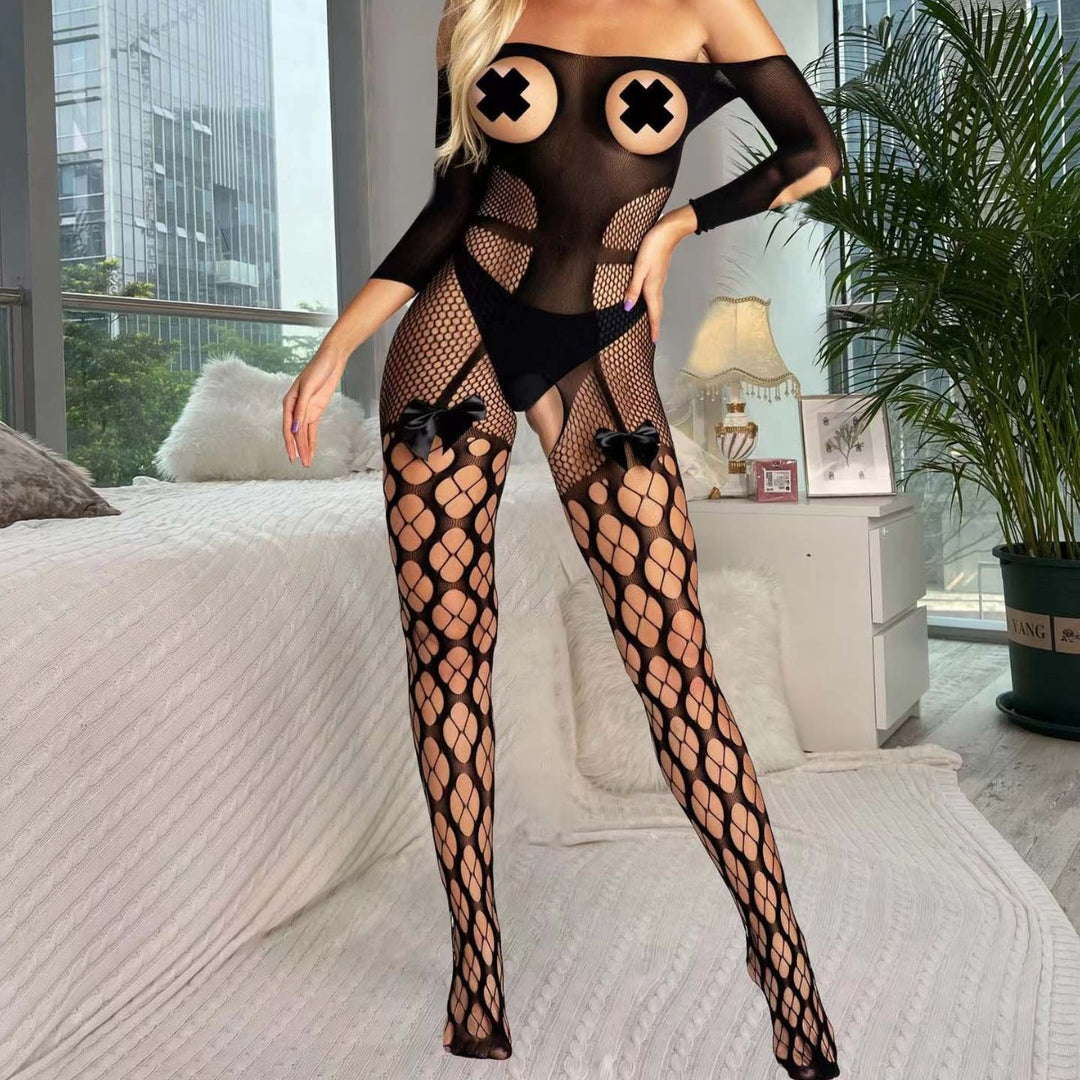 Women’s Bow Detail Mesh Bodysuit