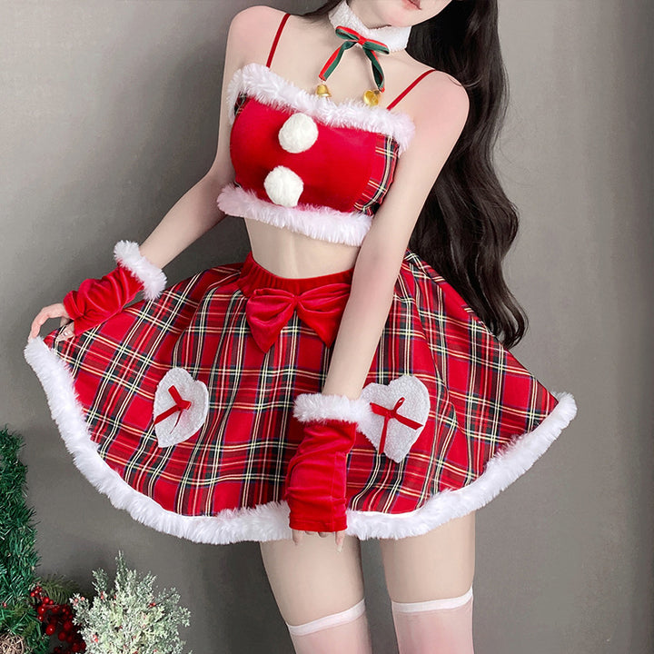 Red Plaid Nightgown Set