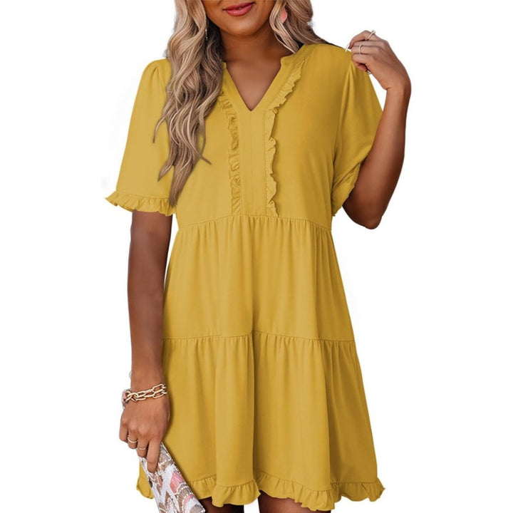Elegant Ruffle Tiered Mini Dress