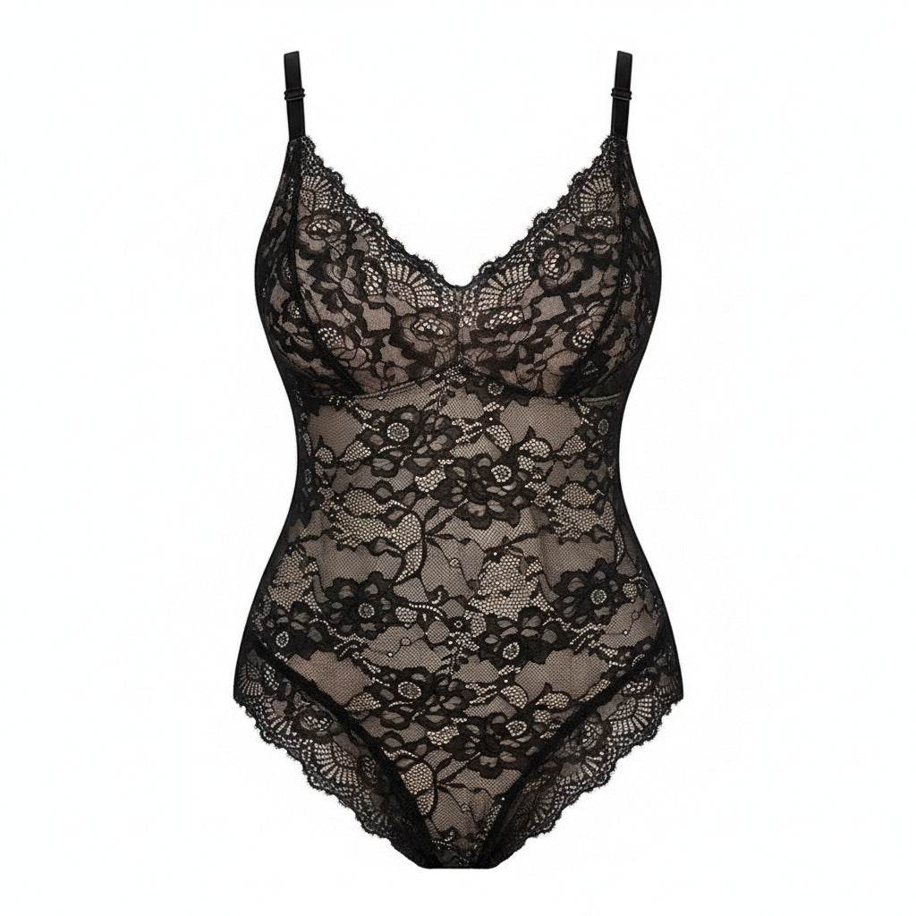 Lace Sculpting Bodysuit – Women’s Shapewear Cami One-Piece