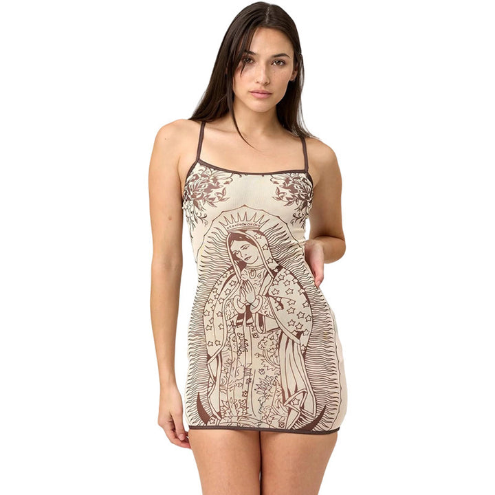 Women’s Vintage Graphic Bodycon Mini Dress