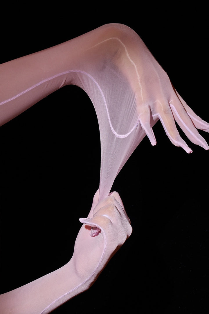 Sheer Mesh Long Gloves