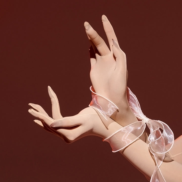 Sheer Mesh Long Gloves