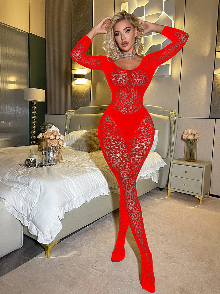Floral Lace Long Sleeve Bodysuit
